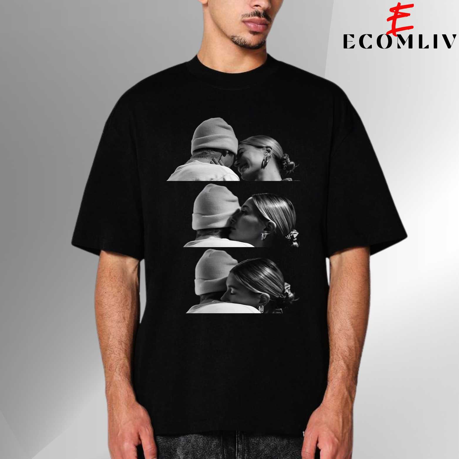 Justin And Hailey Bieber Graphic Tee, Couple Merch Unisex Shirt